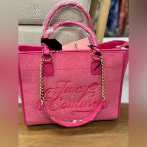 Juicy couture hot pink tote beach bag